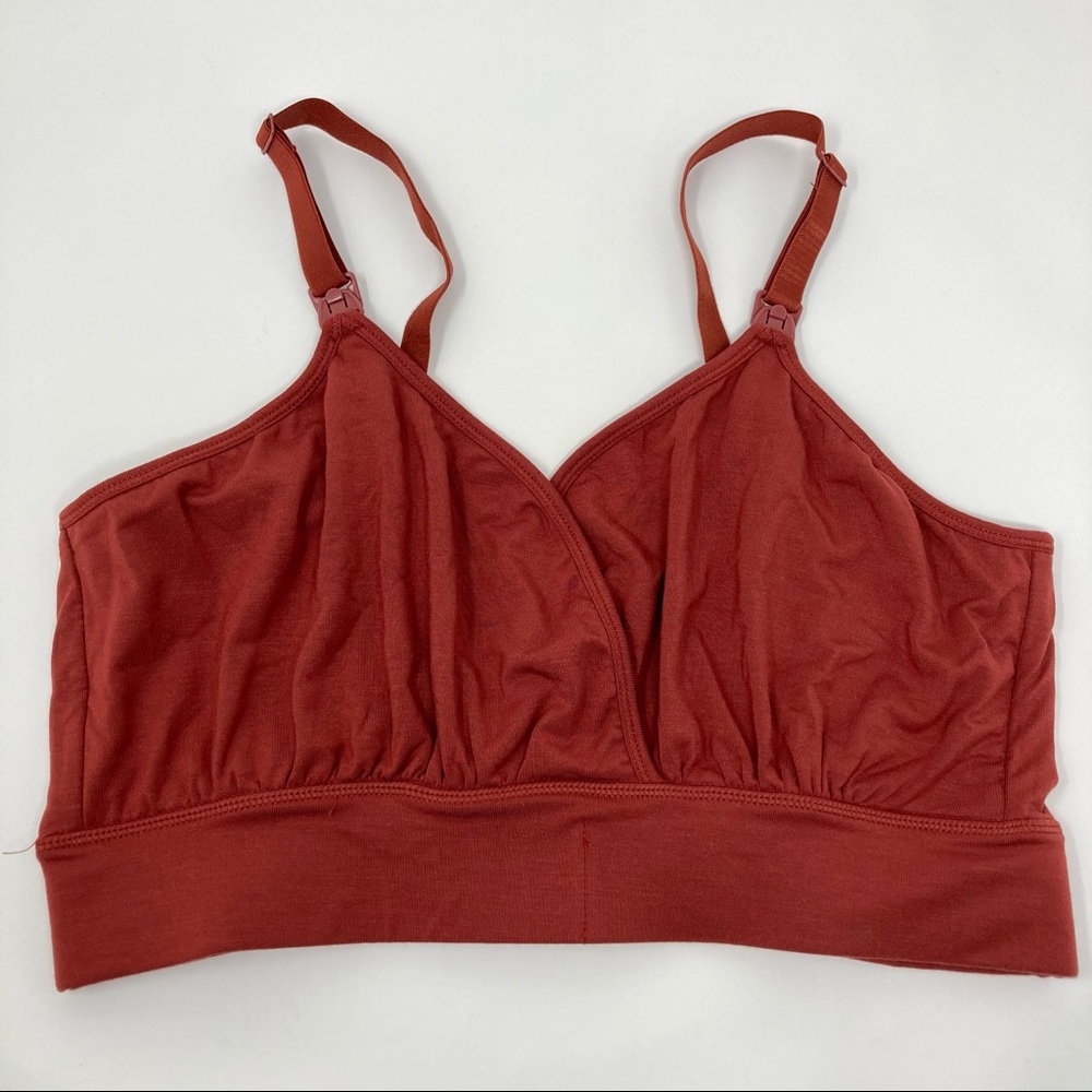 Storq Full Cup Bra Nursing Maternity Wireless Rust